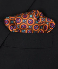 Orange Red Pocket Square