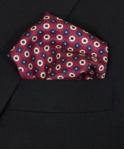 Red Blue Mix Pocket Square