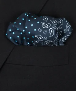 Dark Blue Mixed Pocket Square