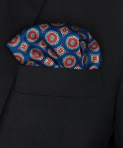 Red Blue Pocket Square