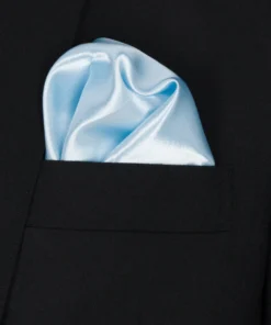 Light Blue Silk Pocket Square