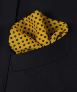 Yellow Black Pocket Square